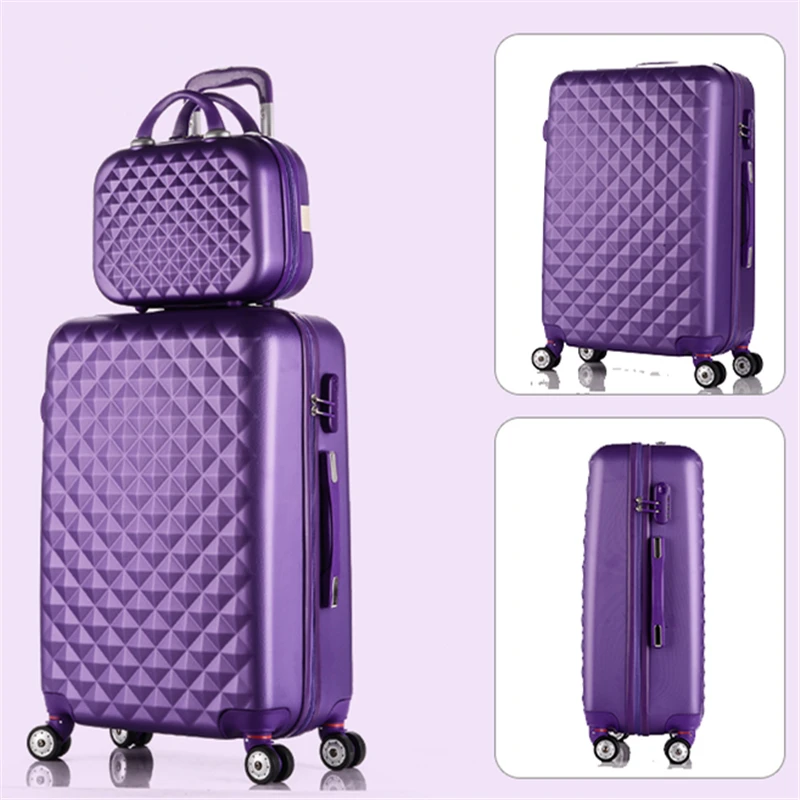 Universal wheels luggage suitcase trolley travel bag candycolor picture box password pull 14 20 22 24 26 28 sets | Багаж и сумки