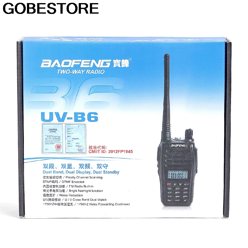 BaoFeng UV B6 Портативный иди и болтай Walkie Talkie “иди 5 Вт дальний двухстороннее радио