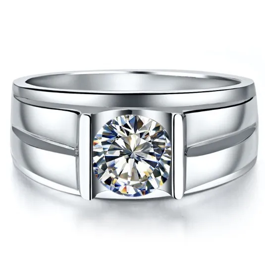 Его и ее парные кольца ювелирные изделия 2Ct Solitaire NSCD красивый бриллиант кольцо для