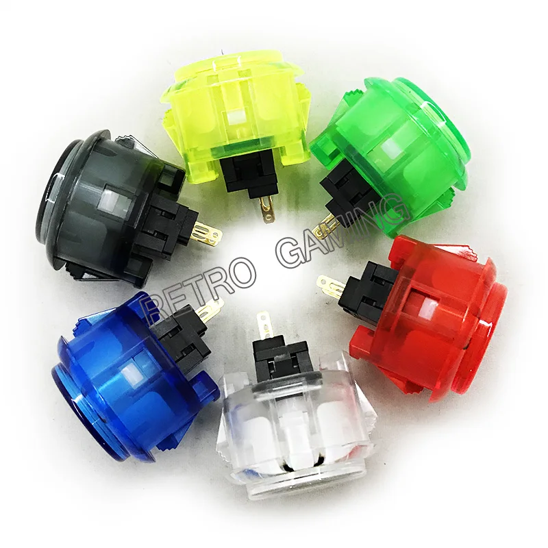 10 шт. 30 мм OEM кнопочный прозрачный кнопочный переключатель SANWA OBSC STYPE кнопочный для DIY аркадных машин аркадных частей