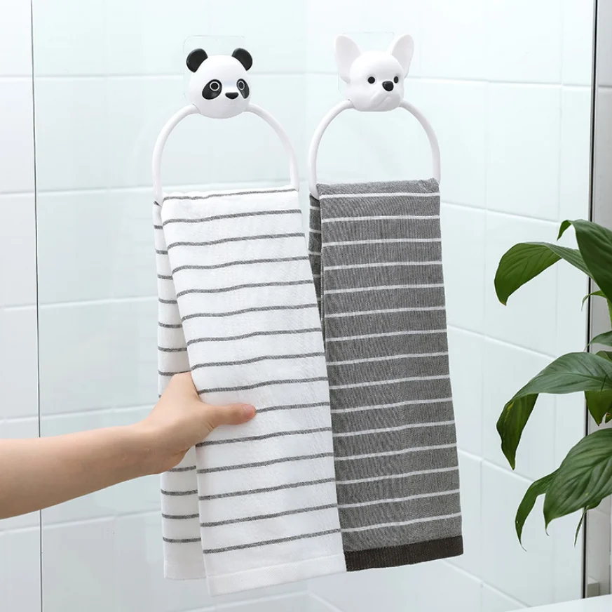 Круглые держатели для полотенец panda настенные аксессуары ванной комнаты|Кольца
