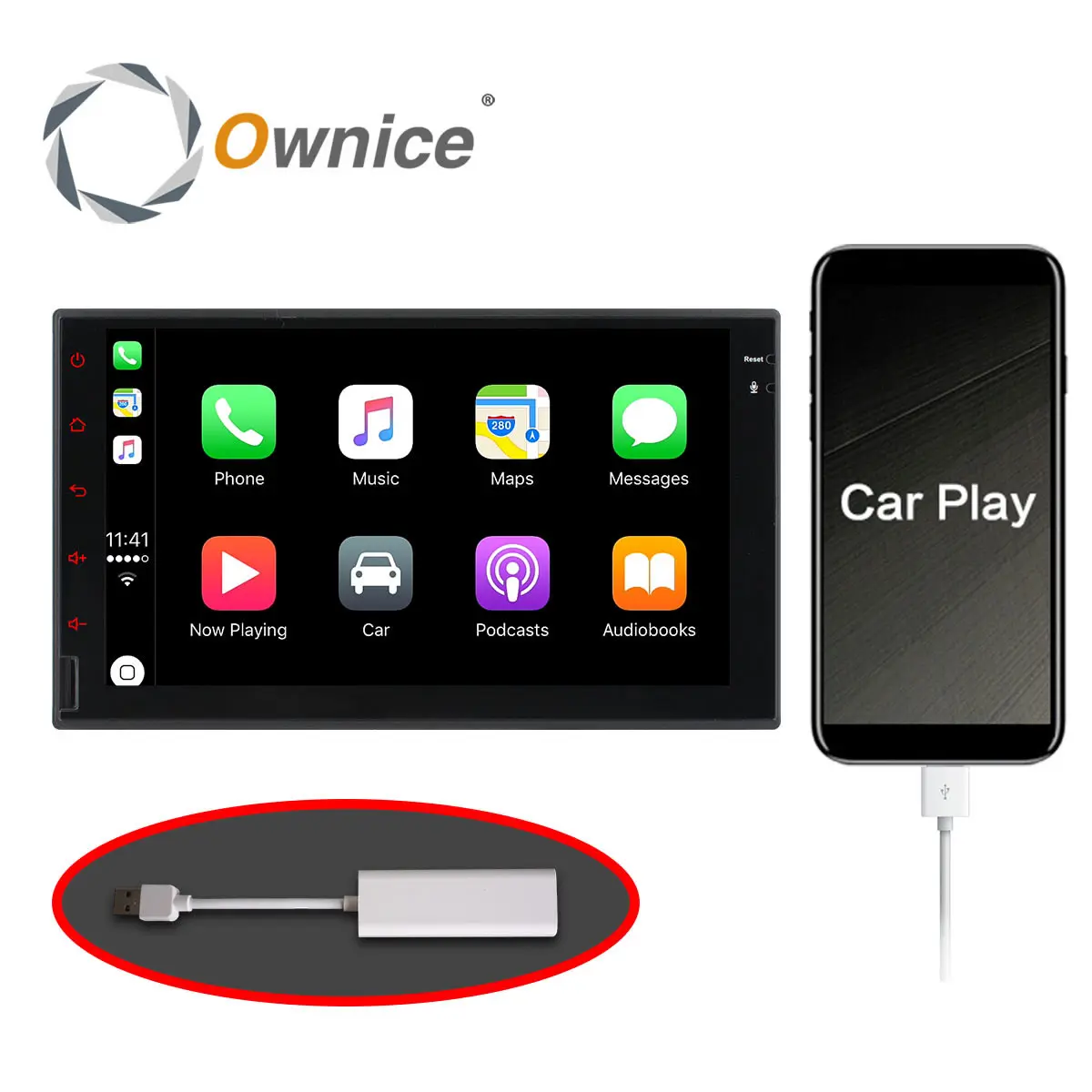 Ownice IOS радио Телефон для воспроизведения автомобиля подключение через USB