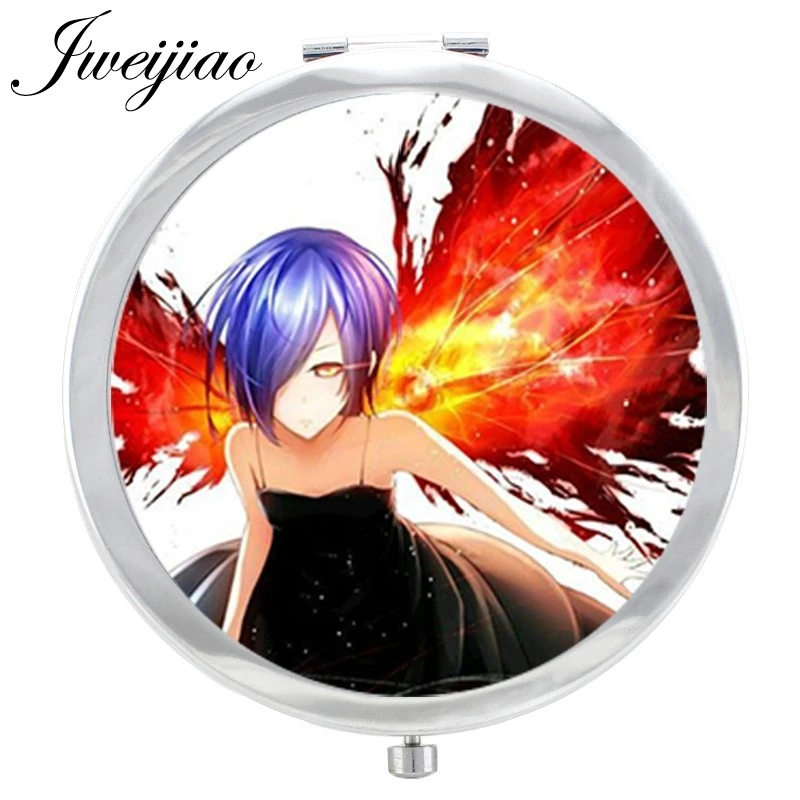 JWEIJIAO мультфильм Токийский Гуль стекло кабошон макияж зеркало Floding круглое