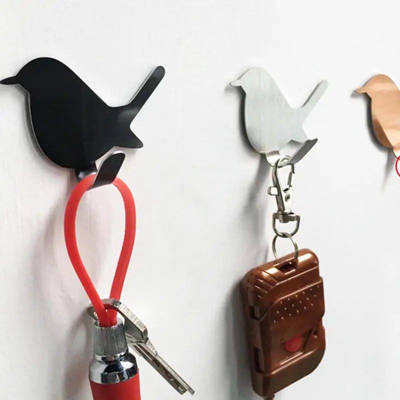 2 шт. клейкие крючки винтажный холодильник в форме птицы для задней двери банные