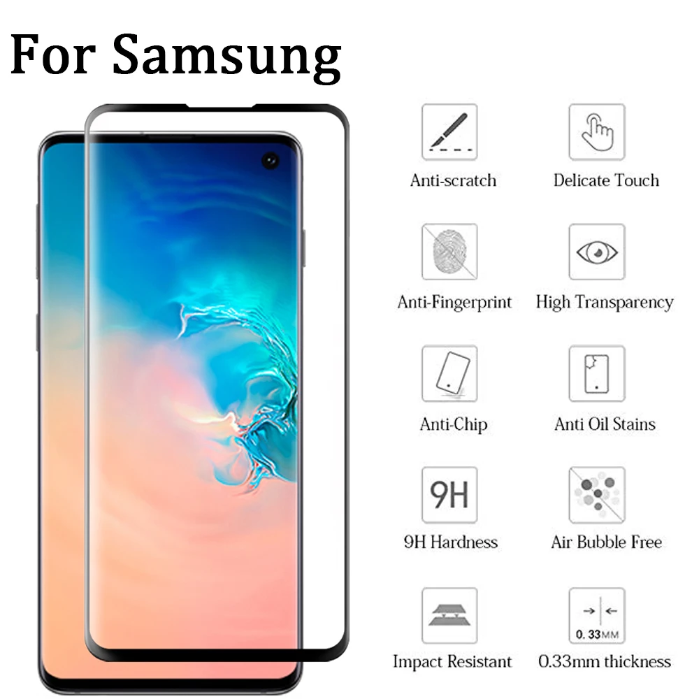 Защитное стекло GerTong закаленное с полным покрытием для Samsung Galaxy S10E S10e | Мобильные