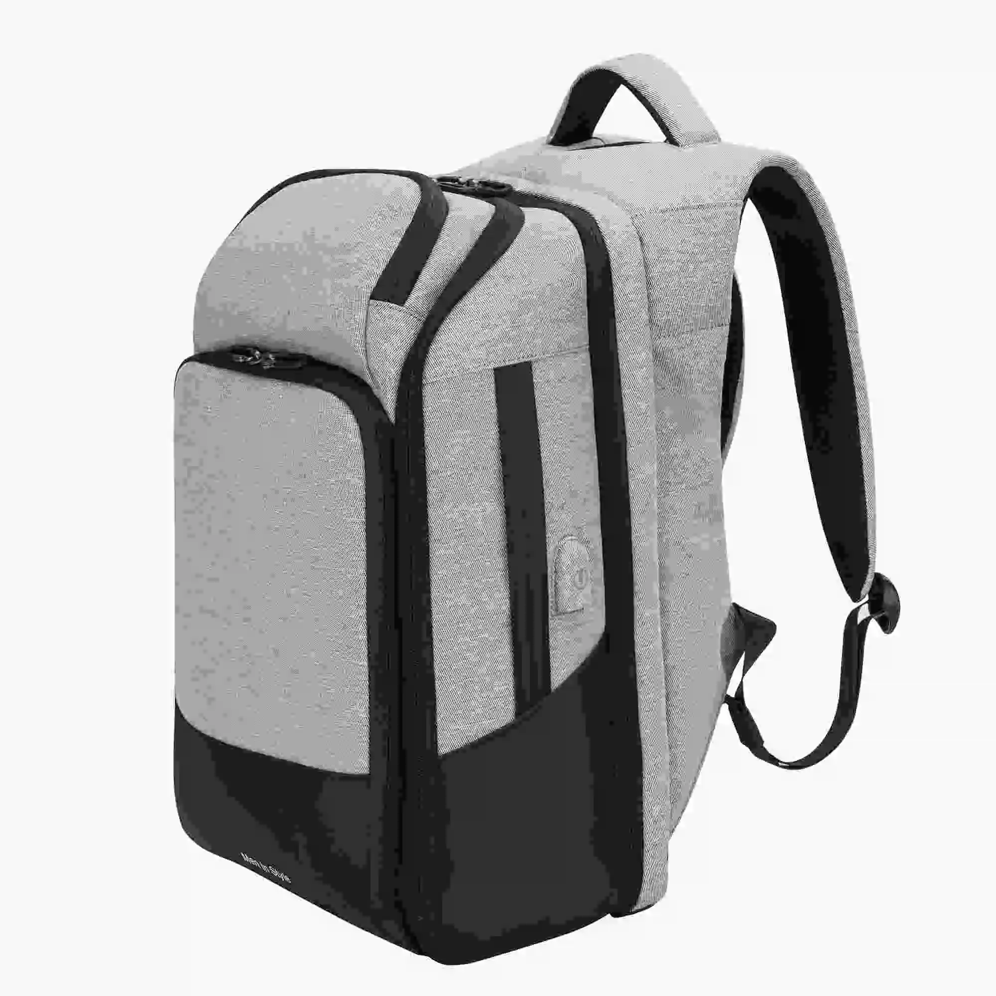 BISON DENIM мужские рюкзаки 17 дюймов рюкзак для ноутбука подростка usb зарядка дорожные сумки Mochila Противоугонная школьная сумка N2765 - Цвет: gray