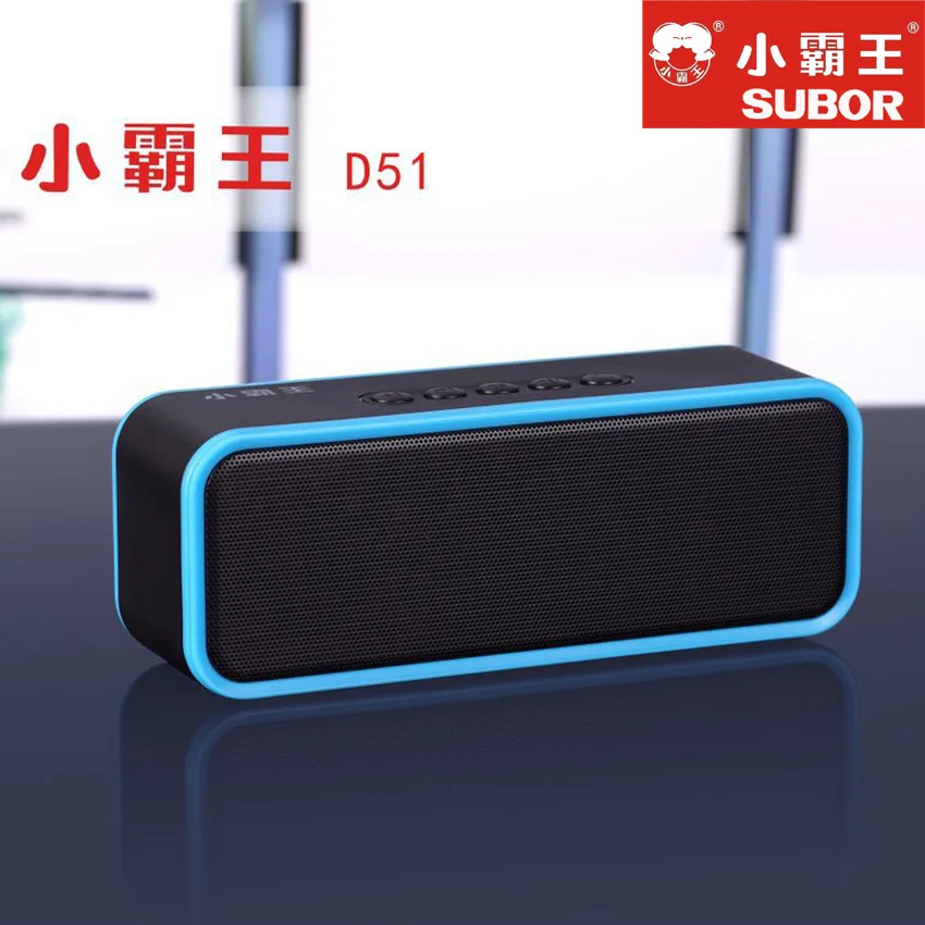Subor D51 Wireless Bluetooth Speaker High-fidelity Bass Sound FM Radio USB Mic TF Card Stereo Subwoofer Dual Loudspeaker | Электроника