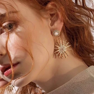 Женские металлические серьги LEADERBEADS в Корейском стиле золотистые панк массивные