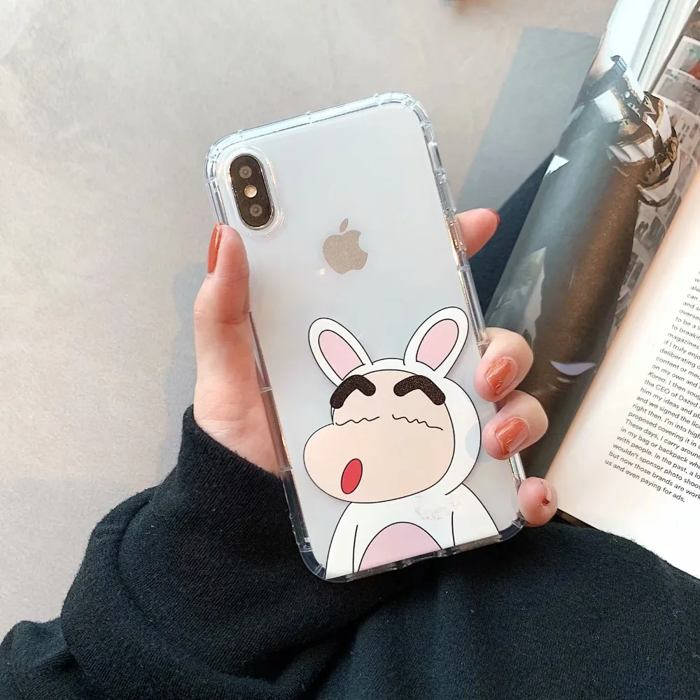 Милый мультяшный чехол для телефона Crayon Shin chan iPhone 11 Pro Max XR XS силиконовый мягкий 7 8 6