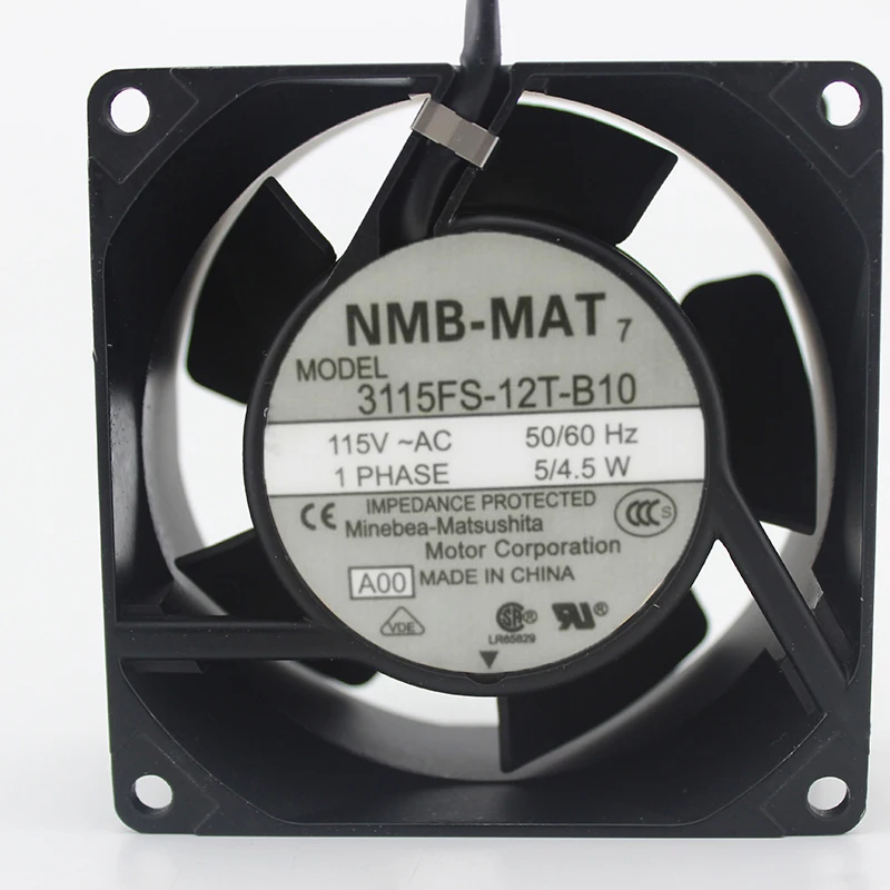 NMB MAT 3115FS 12T B10 A00 AC 115V 5W 80x80x38mm вентилятор охлаждения сервера|square fan|server fanac fan |