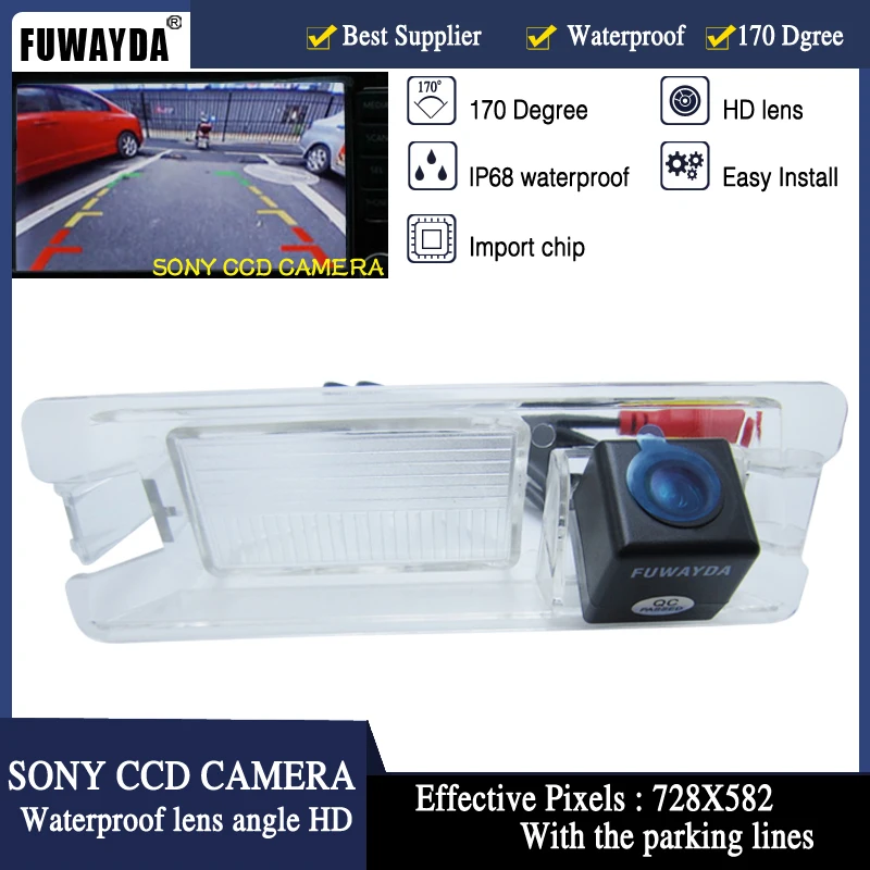 

FUWAYDA Hot Sale SONY CCD Chip Car Rear View Reverse Mirror Image With Guide Line CAMERA for Nissan March Renault Logan Sandero