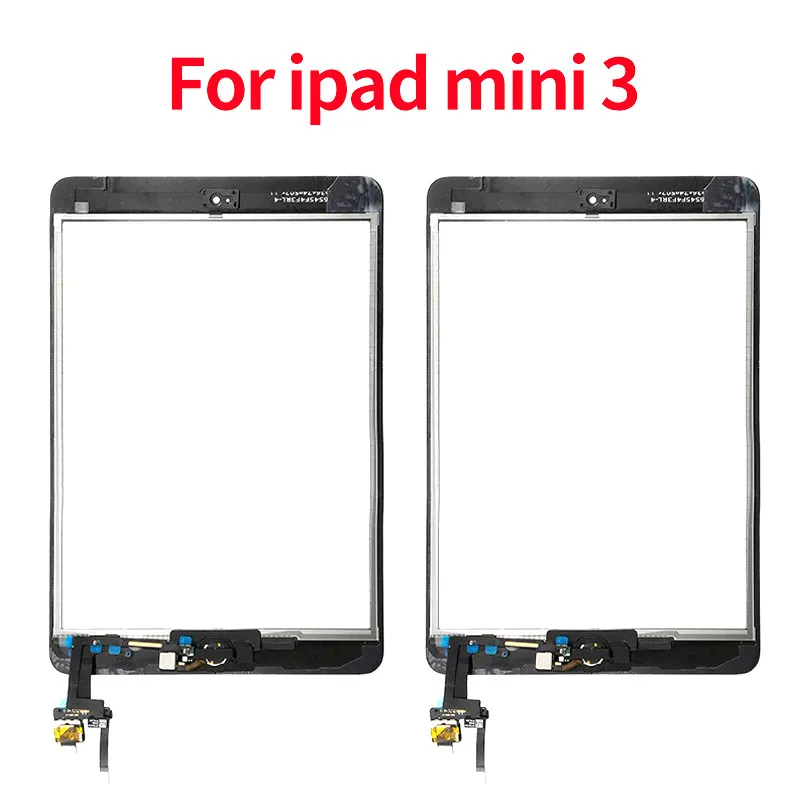 50 шт. сенсорный экран для iPad mini 3 A1599 A1600 A1601 дигитайзер кнопка домой с IC Conector