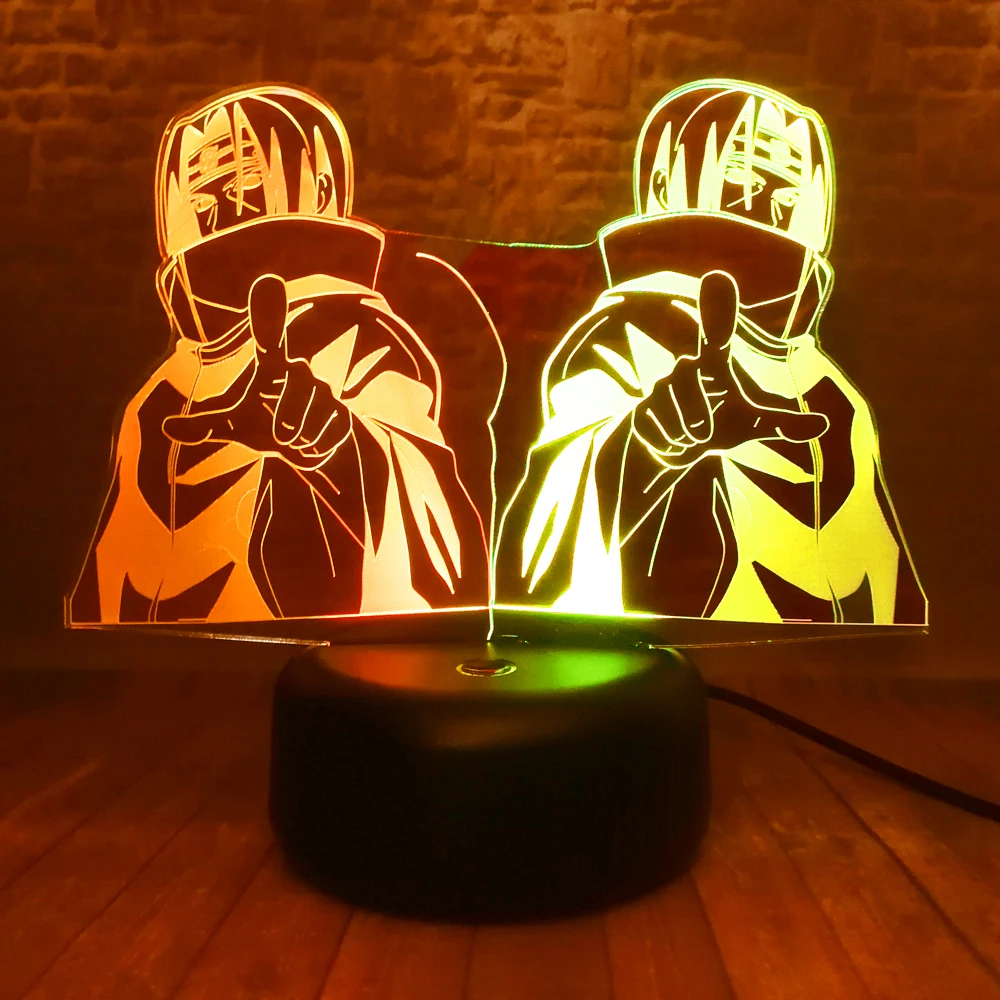 Дом Старк Игра престолов Аниме Наруто группа Какаши Минато Саске одна деталь обезьяна · д · Луффи Зоро RGB светодиодный светильник в ночь игрушка Подарки