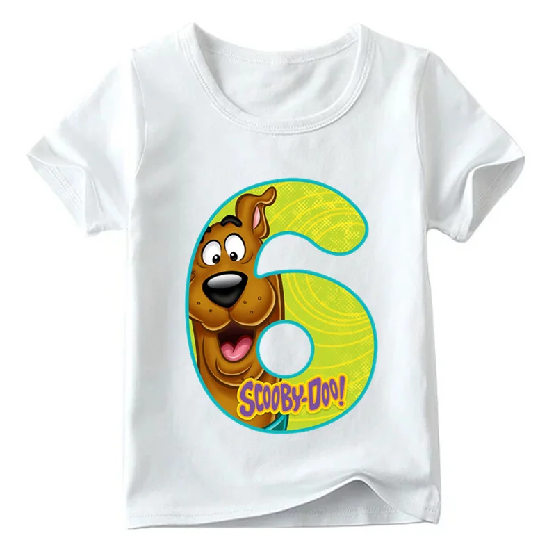 2019 футболка для мальчиков и девочек Scooby Doo Number 1 ~ 9th детская забавная Милая детский