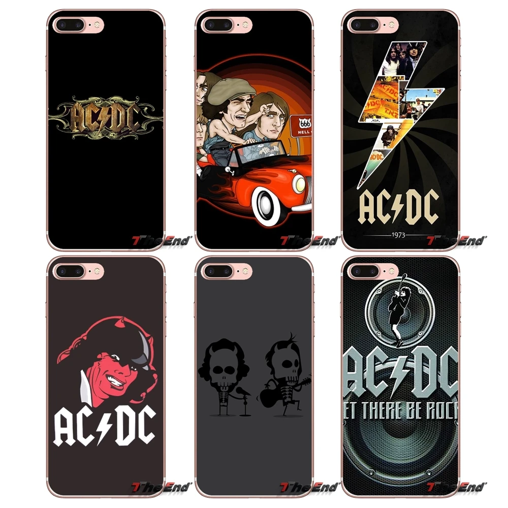 Accessories Phone Shell Covers For Apple iPhone X 4 4S 5 5S SE 5C 6 6S 7 8 Plus 6sPlus 6Plus 7plus 8plus AC DC Heavy Metal Music | Мобильные