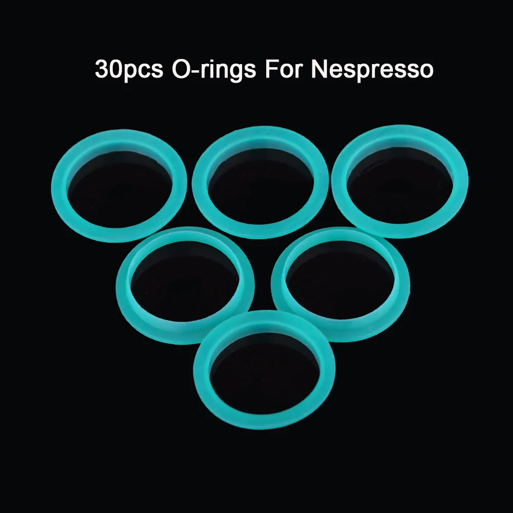 30PCS O-rings 8 шт. фильтр сетка 15 шт. силиконовые уплотнительное кольцо Сменное кольцо Совместимо с Nespresso из нержавеющей стали многоразовые капсулы для кофе - Цвет: 30PCS O-rings