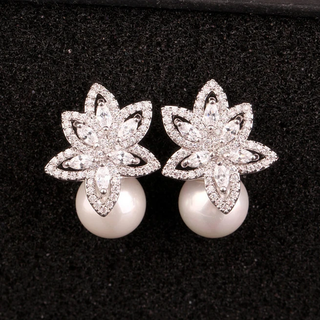 Европейские и американские новые роскошные темпераментные жемчужные серьги