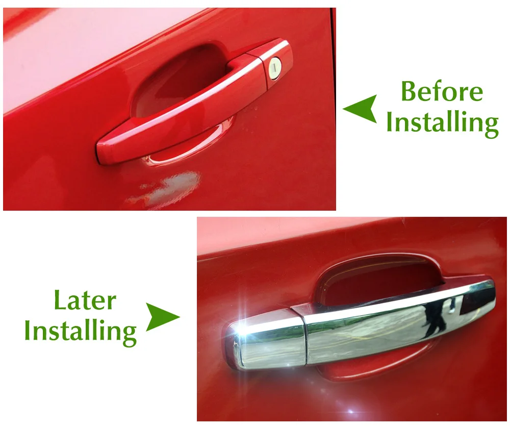 Авто-Стайлинг ABS Хромированная Дверная ручка Крышка внешняя стикер автомобиля