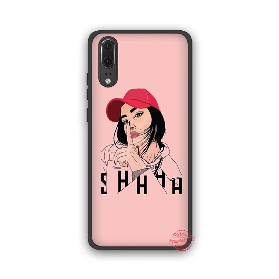 WEBBEDEPP Fashion cartoon sexy black girl Soft Case for Huawei P8 P9 P10 P20 P30 Lite Pro 2017 2018 2019 Cover | Мобильные телефоны
