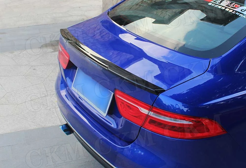 Для XE задний спойлер загрузки губы крыло для Jaguar Седан 4-дверный- K Стиль Отделка багажника стикер, спойлер из углеродного волокна/из АБС-пластика