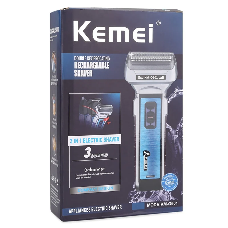 Kemei 3в1 электрическая бритва для личной гигиены перезаряжаемая Мужская носа