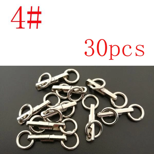 30pcs size 4 Карп Рыбалка 30 шт. Нержавеющая сталь тип столбца вращающееся кольцо Подшипник поворотные рыболовные снасти Разъем Рыбалка Интимные аксессуары - Цвет: 30pcs size 4