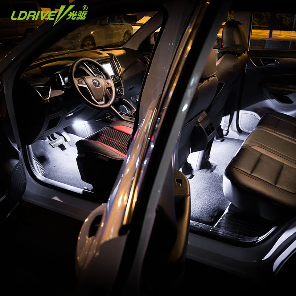 LDRIVE 4 шт./лот автомобильный Стайлинг Светодиодная лента освещение для ног