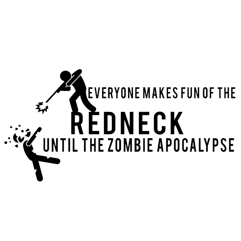 Забавная Redneck Zombie Apocalypse Walkers виниловая Автомобильная наклейка бампера для декора