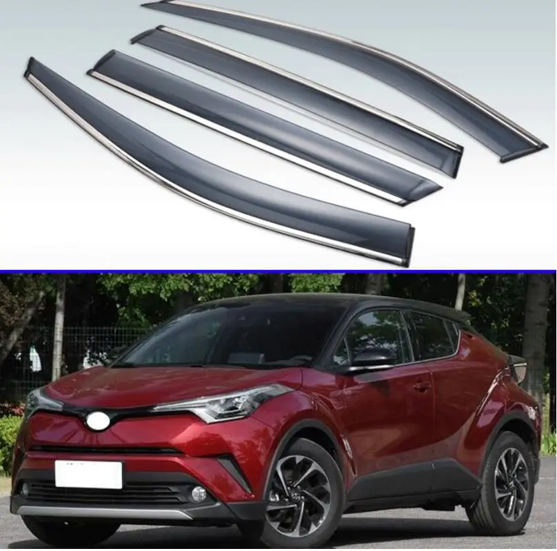 Для Toyota C HR CHR 2016 2017 2018 2019 пластиковый внешний козырек Vent Shades Window Sun Rain Guard дефлектор