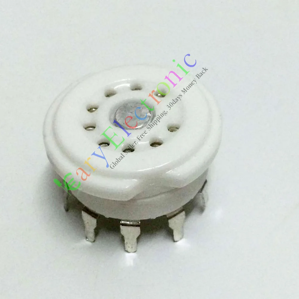 Опт и розница 4 шт 9pin PCB Керамическая вакуумная трубка розетка клапан 12AX7 12AU7 ECC83 Аудио amp часть бесплатная доставка