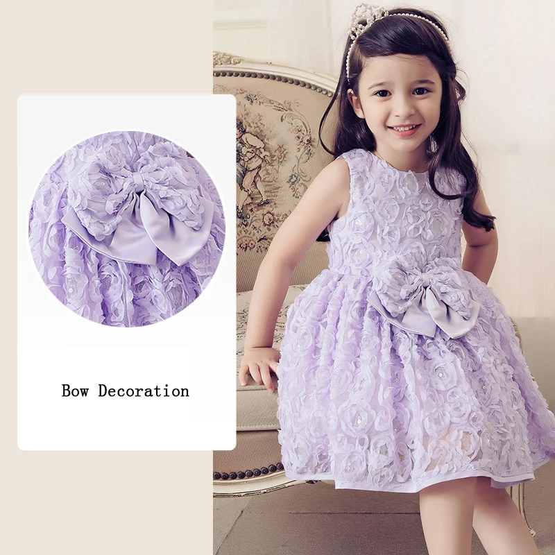

2016 Spring Rose Embroidery Wedding Party Dresses 3 Colors Fashion Mother Daughter Dresses Bows Matching Mom Daughter Clothes