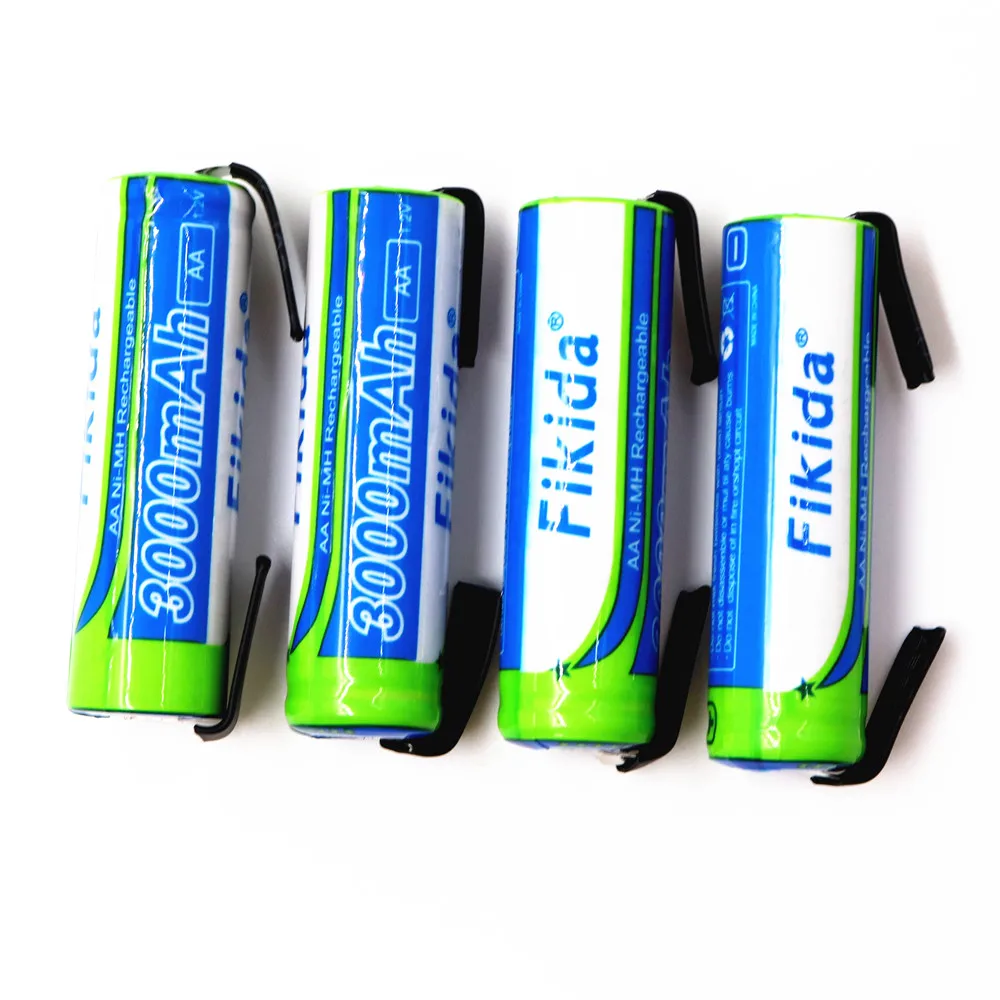 2-20 шт lote AA перезаряжаемая батарея 1,2 V 3000mAh NiMH 14430 батарея с припоем булавки для DIY электрическая бритва зубная щетка игрушки