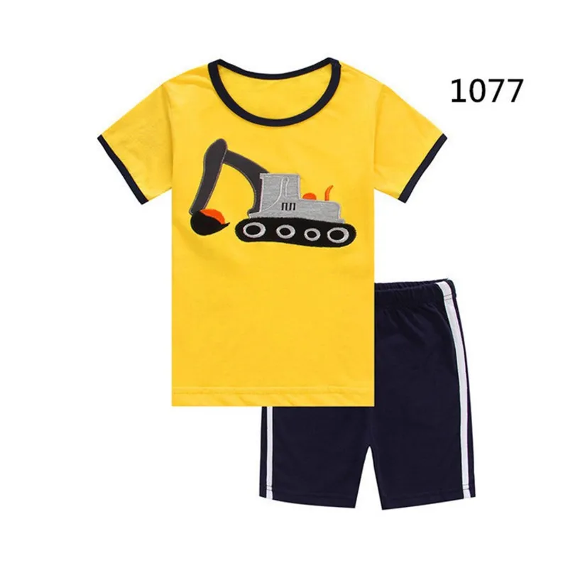 children fashion summer baby boys clothing sets print 2pcs top and pant sport suit clothes girls pyjamas | Детская одежда и обувь