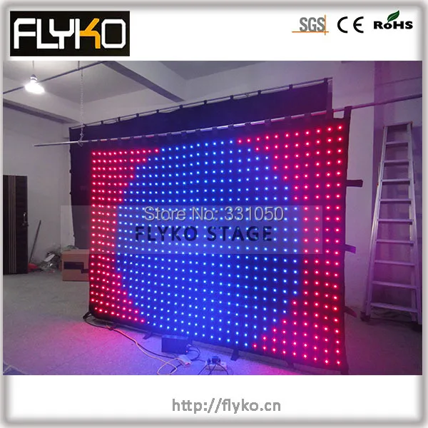 Бесплатная доставка 2 м высокий 3 Широкий светодиодный видео занавес экран ПК