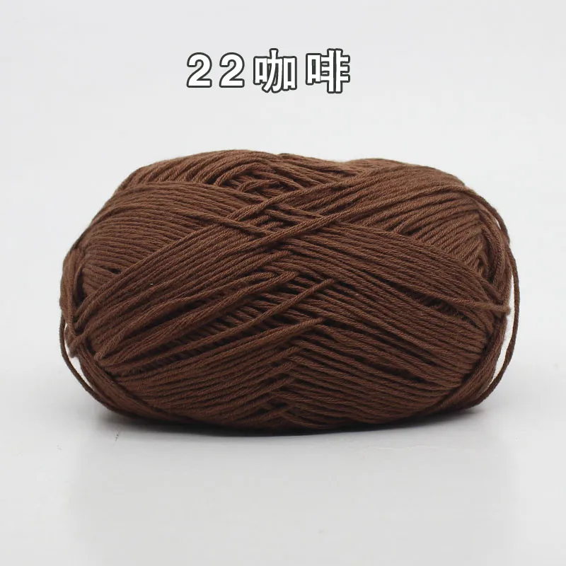 8ply хлопковая пряжа, теплая Детская Пряжа для ручного вязания, детское одеяло ручной вязки, мягкая пряжа для вязания крючком, приятная для кожи пряжа DIY - Цвет: 22