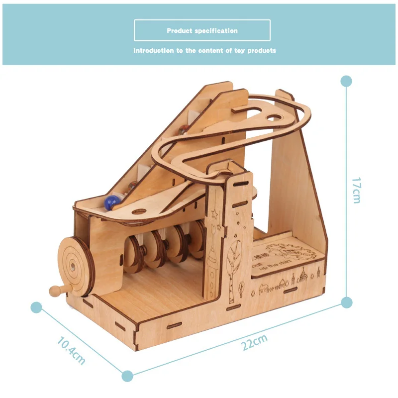 Креативные DIY 3D механические головоломки мраморные пробежки модель пинбол вверх по ступенькам деревянные наборы сборки головоломки игровое оборудование привод мальчик подарок