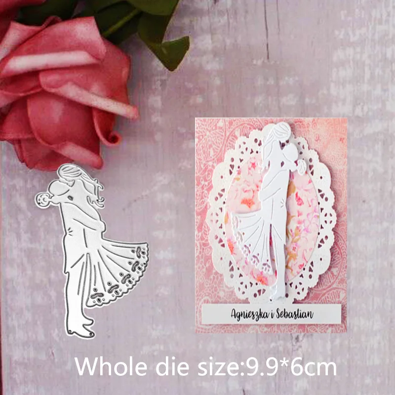 Свадебные парные металлические режущие штампы трафареты для скрапбукинга, подарочные бумажные открытки, декор для рукоделия, тиснение, вырубки, новинка