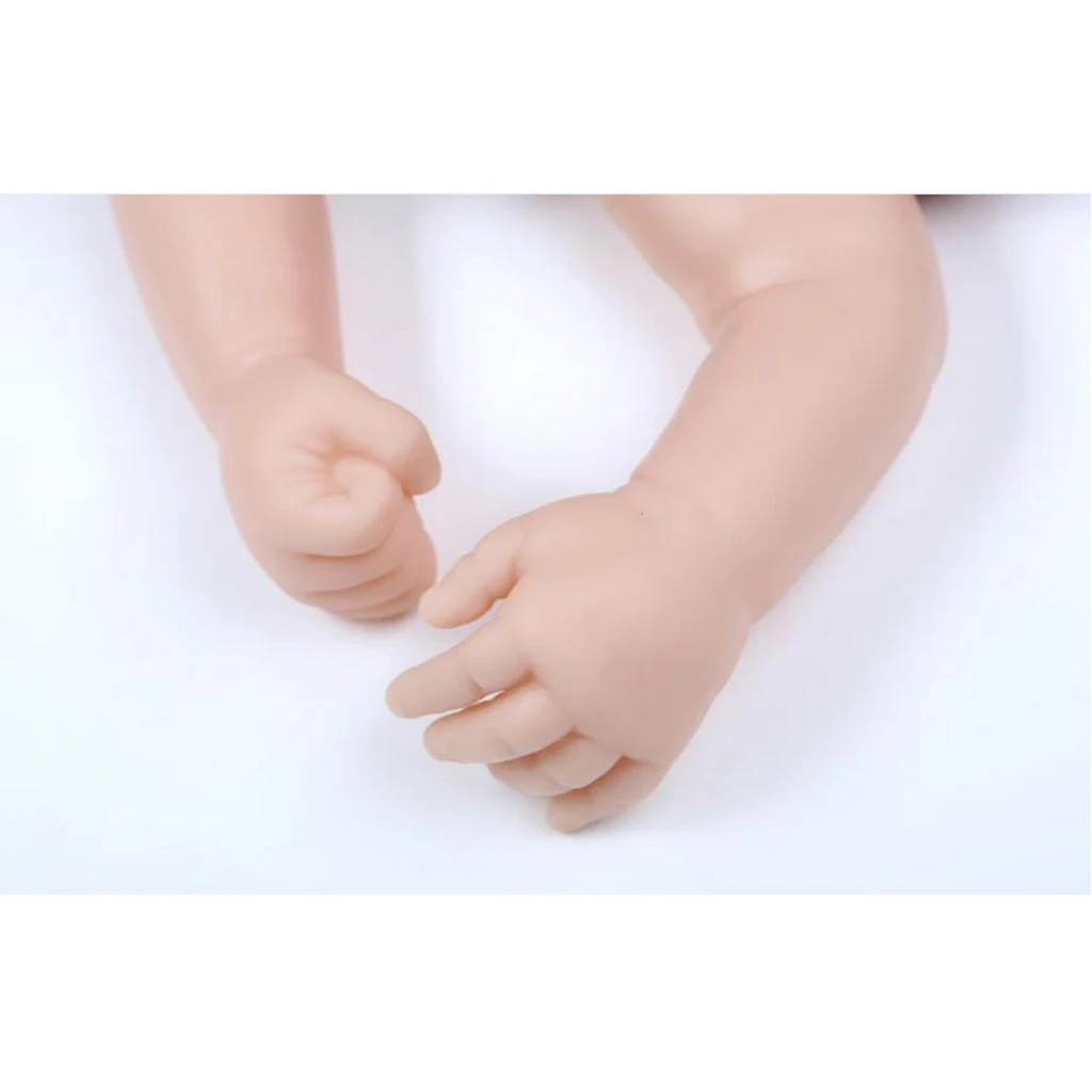 

20inch Unpainted Reborn Kits Sleeping Baby Doll with Soft Silicone Head 3/4 Arms Full Legs Kids Gift Adult Collections #2