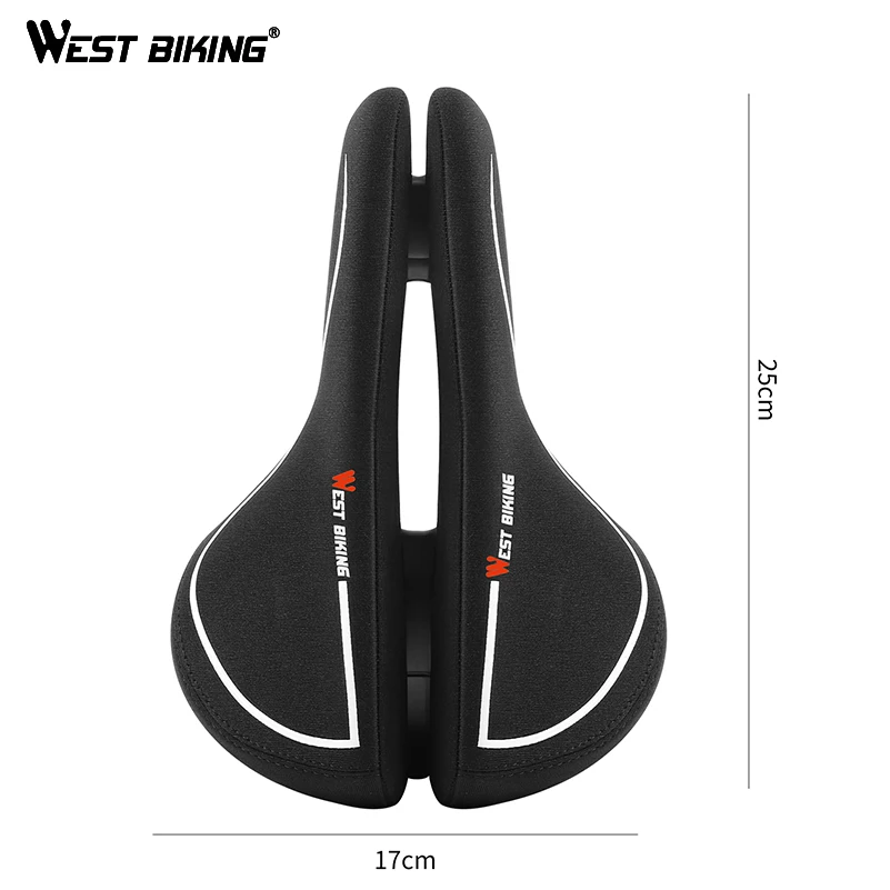WEST BIKING MTB велосипедное седло с задним фонарем силиконовое гелевое мягкое удобное