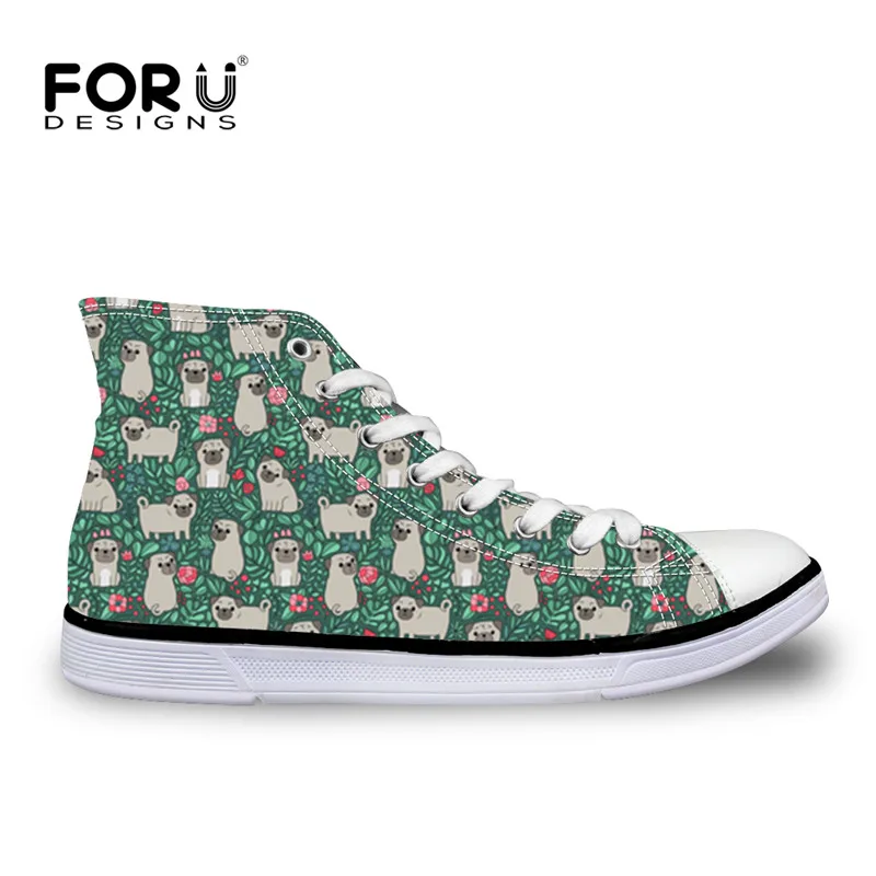 FORUDESIGNS/Женская Вулканизированная обувь на плоской подошве; Милая Красная Божья коровка; женская повседневная обувь с узором; парусиновые кроссовки с высоким верхом; tenis feminino; Новинка - Цвет: YQ1822AK