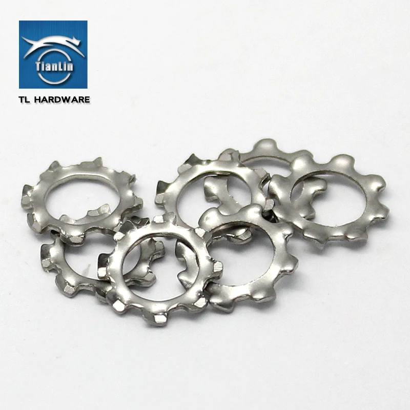 304 stainless steel GB862.1 outer toothed anti-skid gasket washer DIN6797A locking M2.5-M20 | Обустройство дома