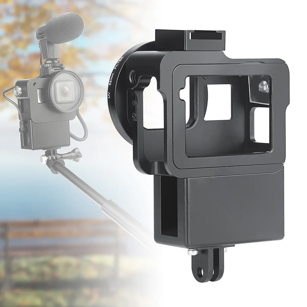 

Camera Protective Housing Frame Mount Adapter CNC Metal Casing for GOPRO5/6/7 GDeals