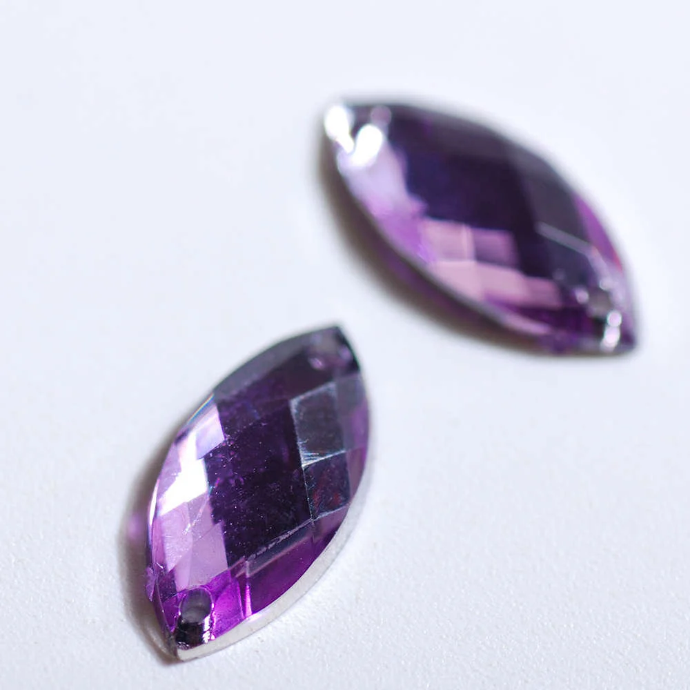 light purple Hisenlee 7x15 мм 50 шт. пришить кристаллы Камни Швейные Кристалл лошадь; глаза; Акрил Стразы бусины для DIY одежды ремесла - Цвет: light purple