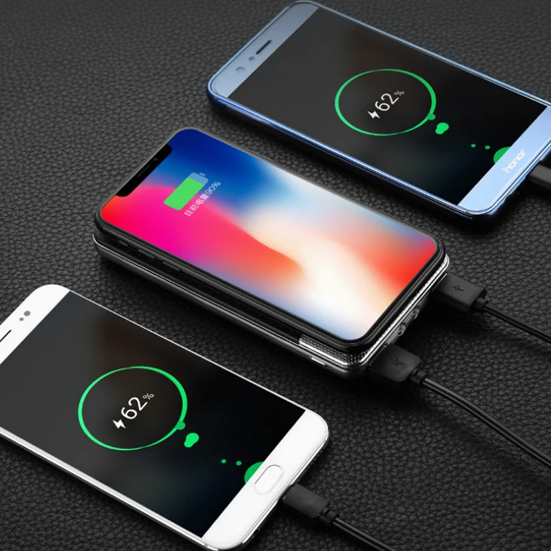 Внешний аккумулятор 10000 мАч беспроводной двойной USB зарядное устройство внешний