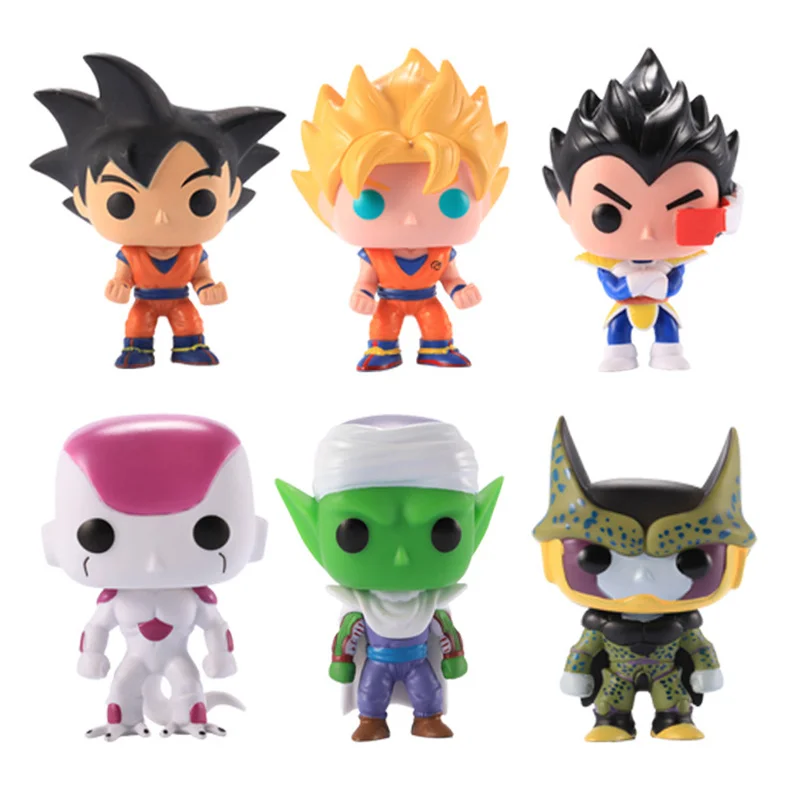 Экшн фигурки Funko pop Dragon Ball Super Son Goku Vegeta криллинь пиколо розовый синий Гоку красный