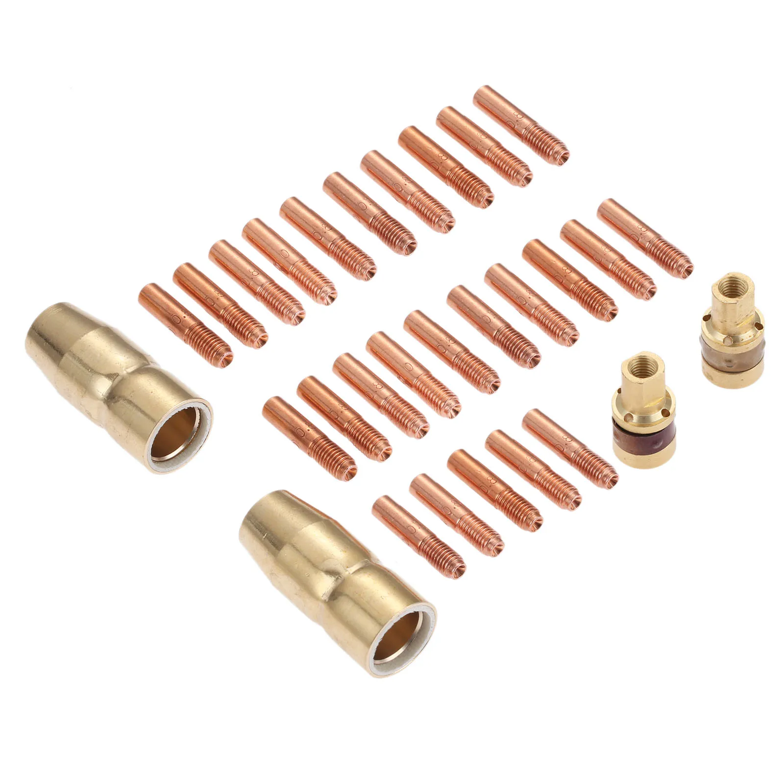 

DRELD 29Pcs/set MIG Welding Gun Accessory Contact Tips 000-067 0.030" with Gas Nozzles 169-715 1/2" and Gas Diffusers 169-716