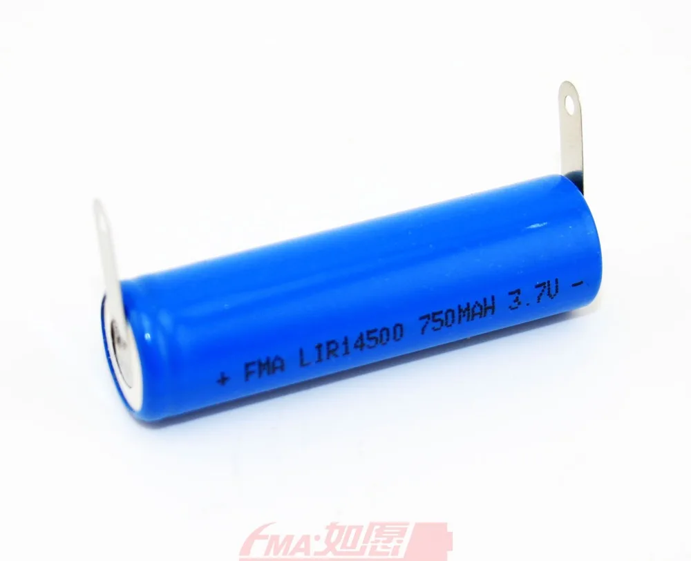 Литий-ионная аккумуляторная батарея 14500 3,7 V 750mAh DIY для сотового мини F9 DVR камеры