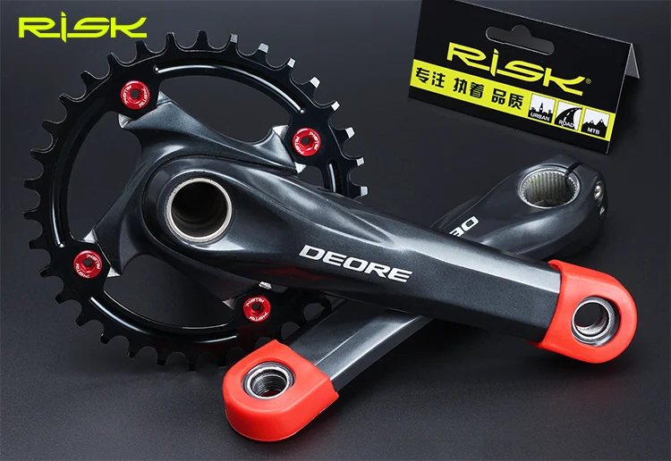 RISK MTB велосипедная резиновая силиконовая рукоятка для SLX XT горного велосипеда, велосипедная звездочка, защита коленчатого колеса, 4 цвета, 1 пара
