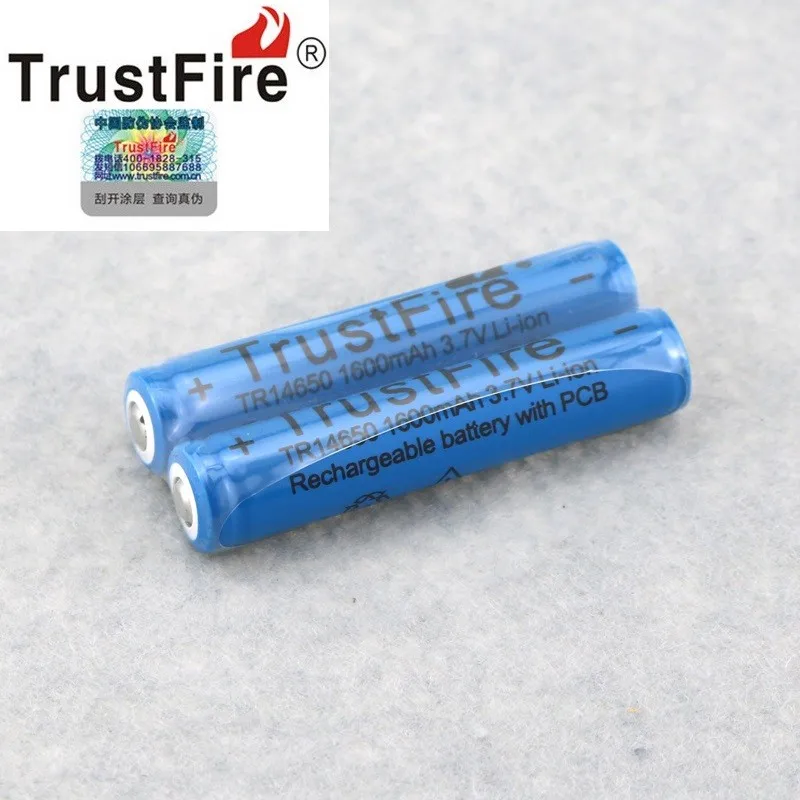 Перезаряжаемый литий ионный аккумулятор TR 14650 3 7 V 1600mAh с печатной платой для