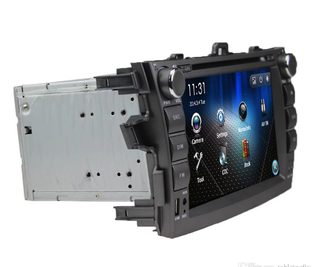 8 дюймовый автомобильный dvd плеер с GPS (опционально) аудио Радио стерео USB/SD AUX BT/TV